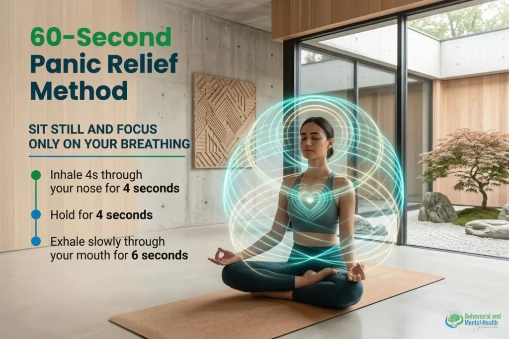 60-Second second exercise to stop silent panic attacks 
